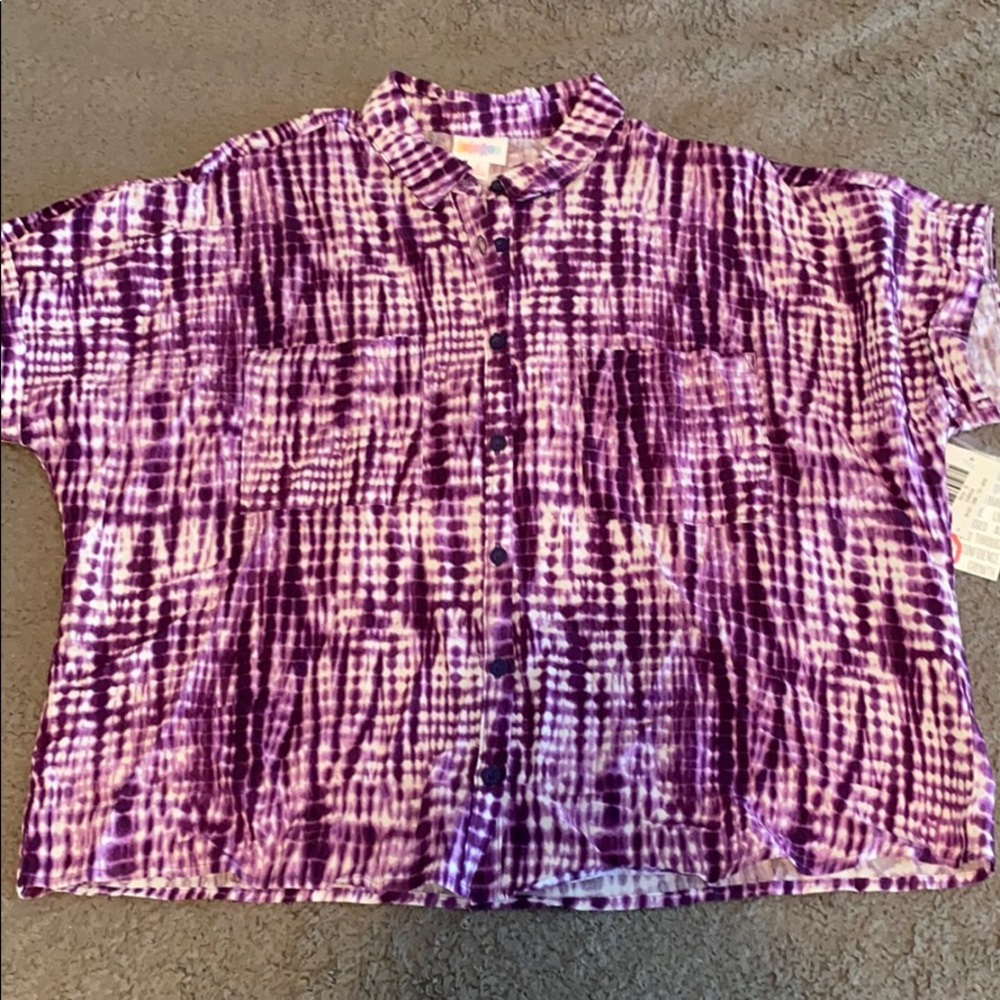 Tie dye button up shirt